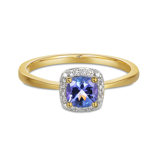 Pierścionek z tanzanitem i diamentami (R58266 Y T): 8