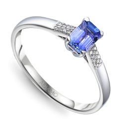 Pierścionek z tanzanitem i diamentami (R84147 W T): 15 - zdjęcie: 2