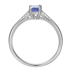 Pierścionek z tanzanitem i diamentami (R84147 W T)