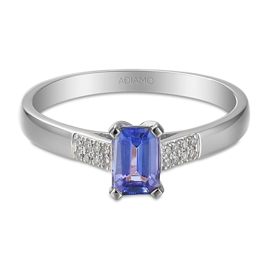 Pierścionek z tanzanitem i diamentami (R84147 W T): 15