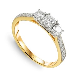 Pierścionek z diamentami (R40162 YW): 8 - zdjęcie: 2