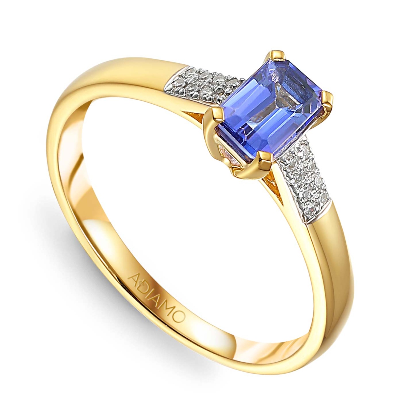 Pierścionek z tanzanitem i diamentami (R84147 Y T): 13