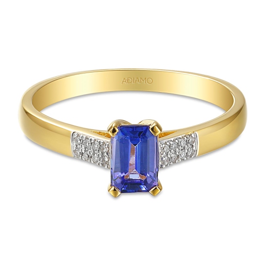 Pierścionek z tanzanitem i diamentami (R84147 Y T): 13