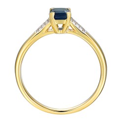 Pierścionek z szafirem i diamentami (R84147 Y SA): 16 - zdjęcie: 3