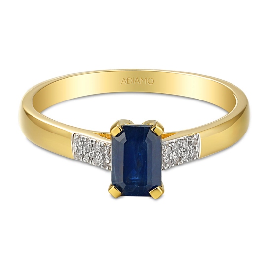 Pierścionek z szafirem i diamentami (R84147 Y SA): 16