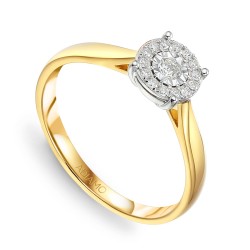 Pierścionek z diamentami (R53536 YW): 7 - zdjęcie: 2