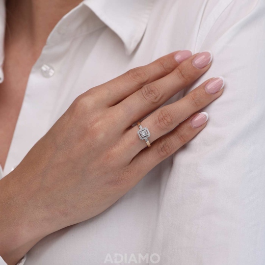 Pierścionek z diamentami (R93399 YW): 7