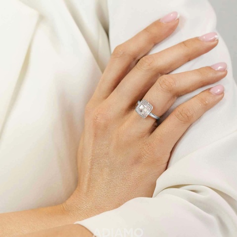 Pierścionek z diamentami (R59279 W)