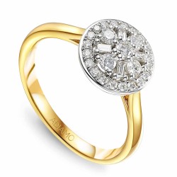 Pierścionek z diamentami (R72007 YW): 7 - zdjęcie: 2