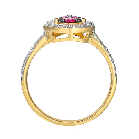 Pierścionek z rubinami i diamentami (R71806 Y RU)