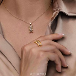 Zawieszka z cytrynami i diamentami (P84144 Y CT) - zdjęcie: 4