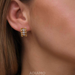 Kolczyki z cytrynami i diamentami (E84144 Y A CT) - zdjęcie: 3