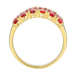 Pierścionek z różowymi turmalinami i diamentami (R93895 Y PTR): 10 - zdjęcie: 3