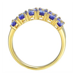 Pierścionek z tanzanitami i diamentami (R93895 Y T): 10 - zdjęcie: 4