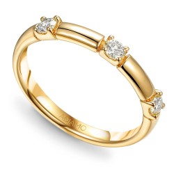 Pierścionek obrączkowy z diamentami (R86664 Y): 14 - zdjęcie: 2