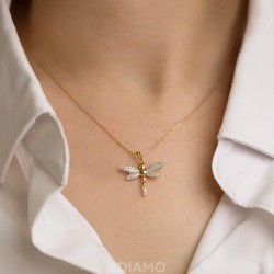 Zawieszka ważka z diamentami (P88873 Y) - zdjęcie: 3