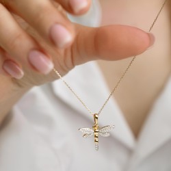 Zawieszka ważka z diamentami (P88873 Y) - zdjęcie: 4