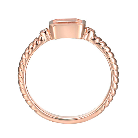 Pierścionek z morganitem i diamentami (R85575 R MR)