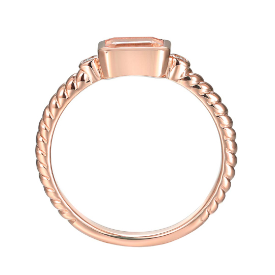 Pierścionek z morganitem i diamentami (R85575 R MR): 8
