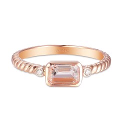 Pierścionek z morganitem i diamentami (R85575 R MR): 8 - zdjęcie: 4