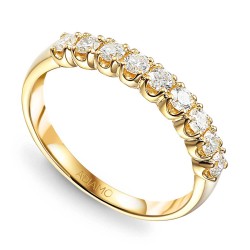 Pierścionek obrączkowy z diamentami (R89052 Y): 7 - zdjęcie: 2