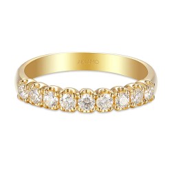 Pierścionek obrączkowy z diamentami (R89052 Y): 7 - zdjęcie: 4