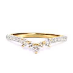 Pierścionek z diamentami typu Chevron (R82010 Y)