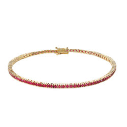Bransoletka tenisowa z rubinami 3,60 ct (B01538 Y RU) - zdjęcie: 2