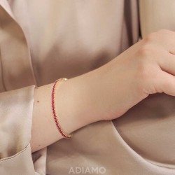 Bransoletka tenisowa z rubinami 3,60 ct (B01538 Y RU) - zdjęcie: 4