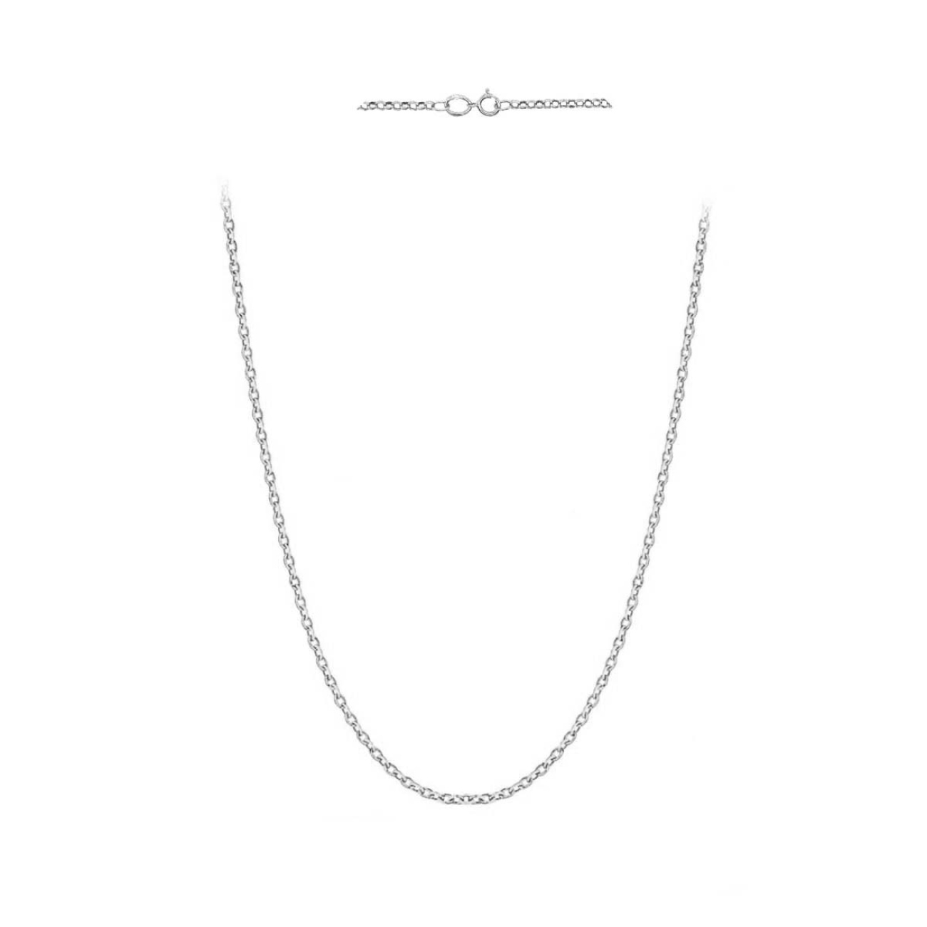 Łańcuszek białe złoto splot rolo 45cm