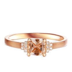 Pierścionek z morganitem i diamentami (R84146 R MR): 7 - zdjęcie: 4