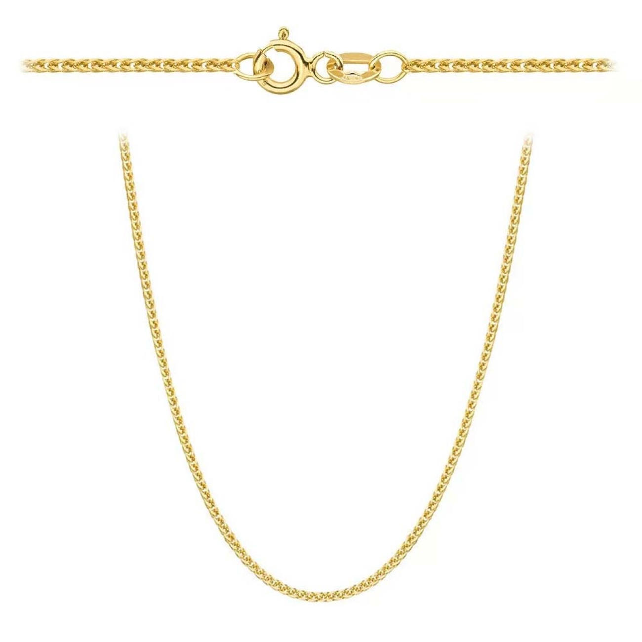 Łańcuszek złoty splot lisi ogon 50cm (N261 Y)