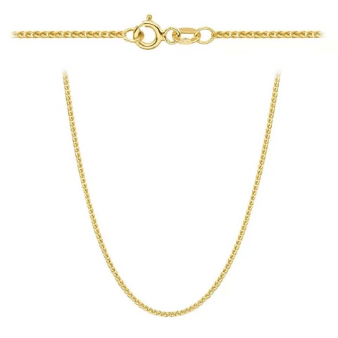 Łańcuszek złoty splot lisi ogon 50cm (N261 Y)