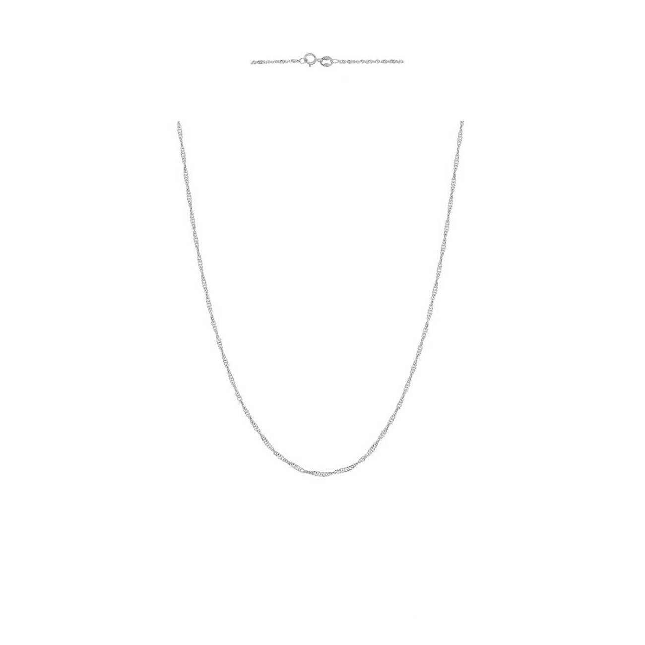 Łańcuszek białe złoto splot singapur 42 cm (N103 W)