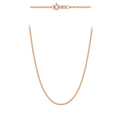 Łańcuszek różowe złoto splot rolo 45 cm (N07927 R)