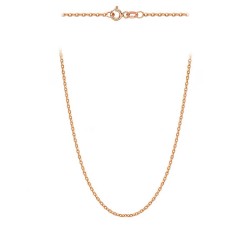 Łańcuszek różowe złoto splot rolo 45 cm (N07927 R) - zdjęcie: 2