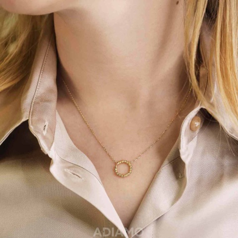 Naszyjnik złoty kółeczko (N11003 Y C)