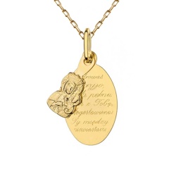 Medalik złoty Matka Boska (PM00101 Y)
