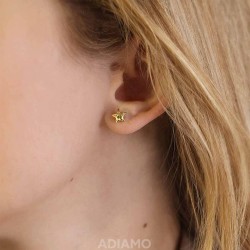 Kolczyki złote gwiazdki (E11021 Y S S) - zdjęcie: 3