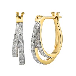 Kolczyki z diamentami (E39690 Y A) - zdjęcie: 2