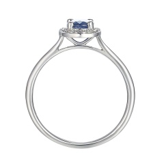 Pierścionek z szafirem i diamentami (R62898 W M SA)