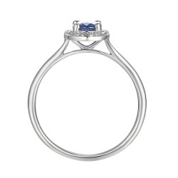 Pierścionek z szafirem i diamentami (R62898 W M SA): 7 - zdjęcie: 3