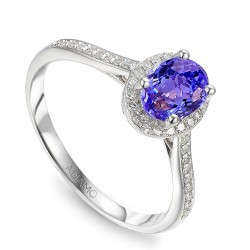 Pierścionek z tanzanitem i diamentami (R58727 W T): 13 - zdjęcie: 2