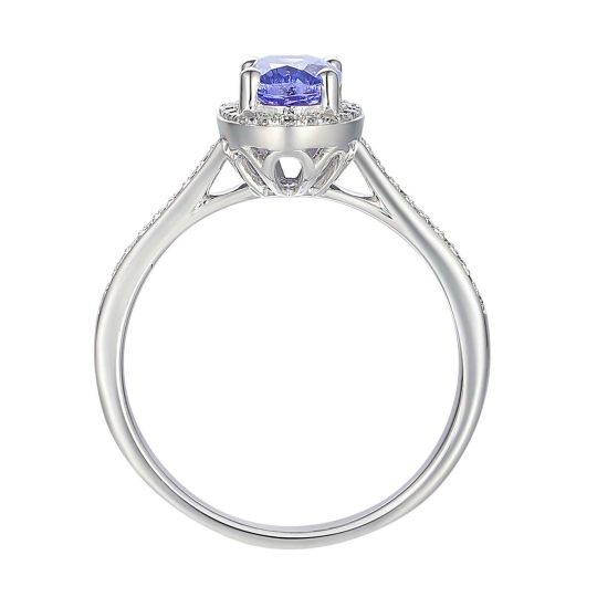 Pierścionek z tanzanitem i diamentami (R58727 W T): 13