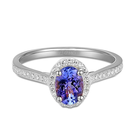 Pierścionek z tanzanitem i diamentami (R58727 W T): 13