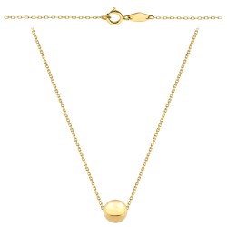 Naszyjnik złoty z kuleczką (N01094 Y) - zdjęcie: 2