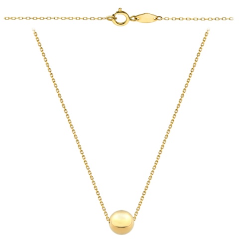 Naszyjnik złoty z kuleczką (N01094 Y)