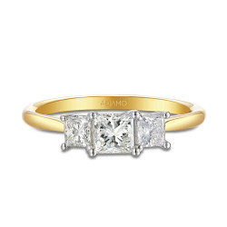 Pierścionek z diamentami princessa (R66195 YW): 7 - zdjęcie: 4