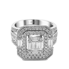 Pierścionek z diamentami (R46487 W Au750)