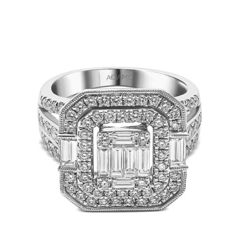 Pierścionek z diamentami (R46487 W Au750)